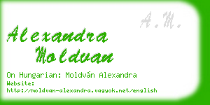 alexandra moldvan business card
