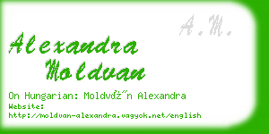 alexandra moldvan business card